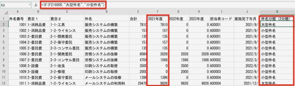 Excel_if_2分類